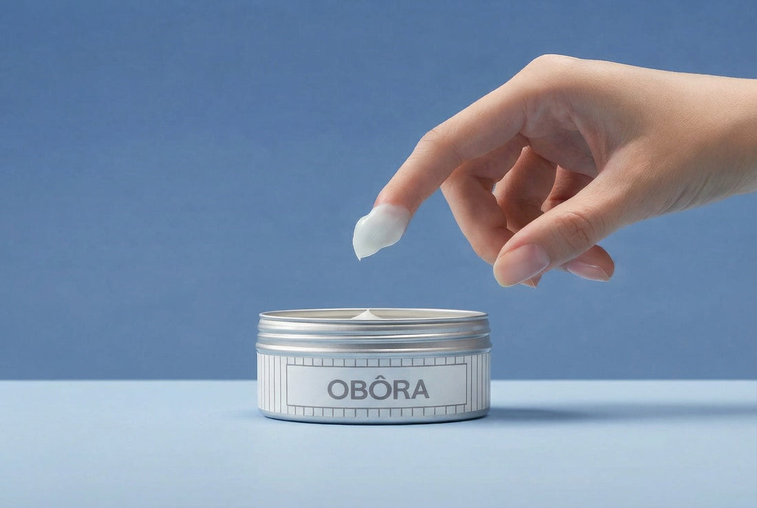 Obôra Crème Brûlée Restorative Butter - the best body cream for hard water skin repair in India.